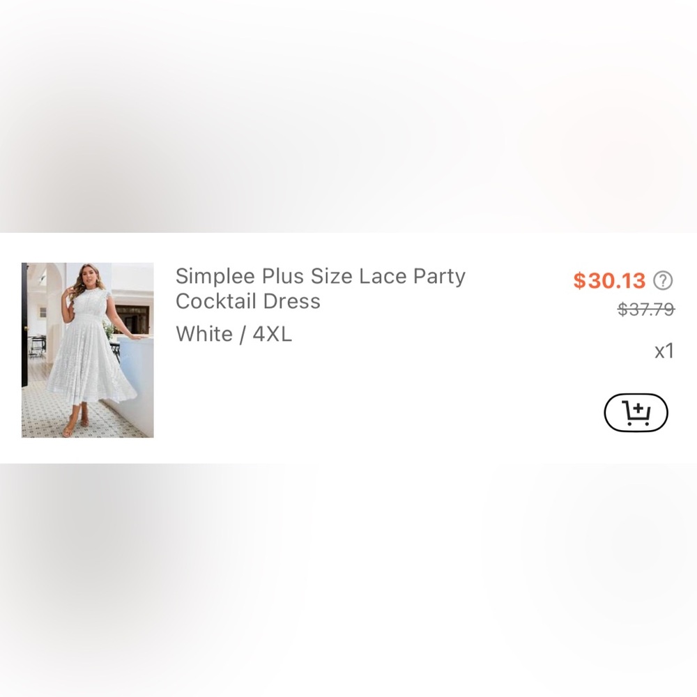 NEW- SHEIN White Lace Wedding/ Rehearsal/ Reception Dress - Picture 16 of 16